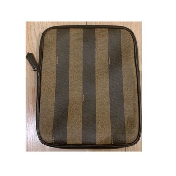 FENDI Pequin Striped iPad Tablet Zippered Case - Picture 1 of 4